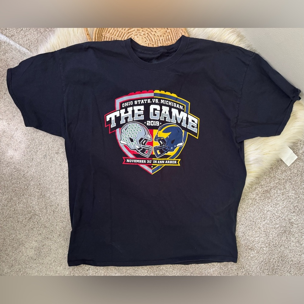 Ohio State vs Michigan The Game 2019 Black Football T-Shirt Size XXL